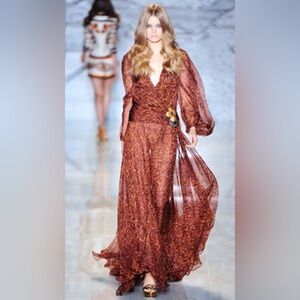 Elegant Brown Maxi Dress